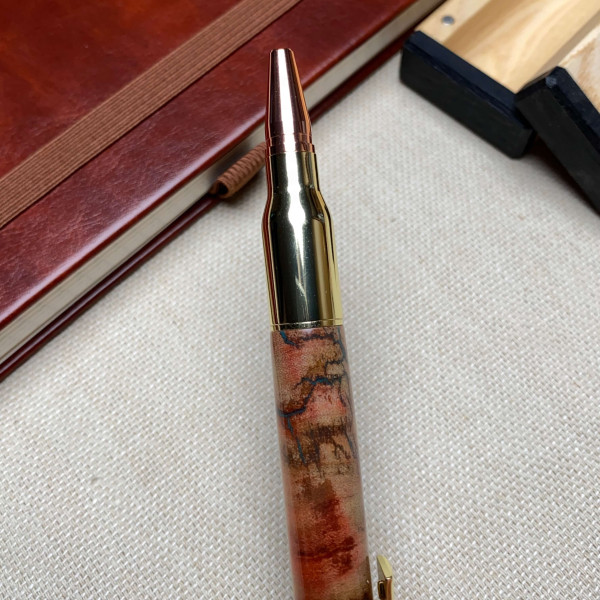 Кулькова ручка із механізмом затвору NV-085, дерево клена та епоксидна смола