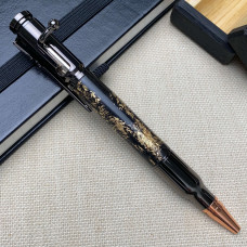 Кулькова ручка із механізмом затвору NV-084, морений дуб та золота поталь