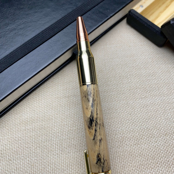 Кулькова ручка із механізмом затвору NV-084 виготовлена із дерева сосни (модифіковане)