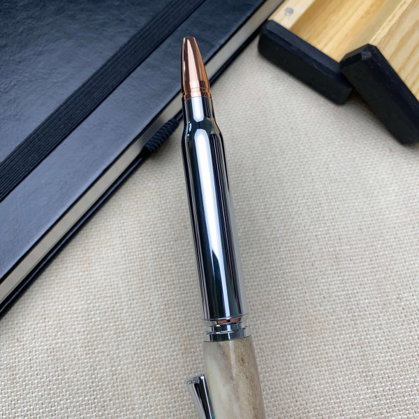 Кулькова ручка ручної роботи NV-060 із справжнього оленячого рогу