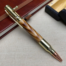 Кулькова ручка із механізмом затвору NV-084 обпалене дерево сосни