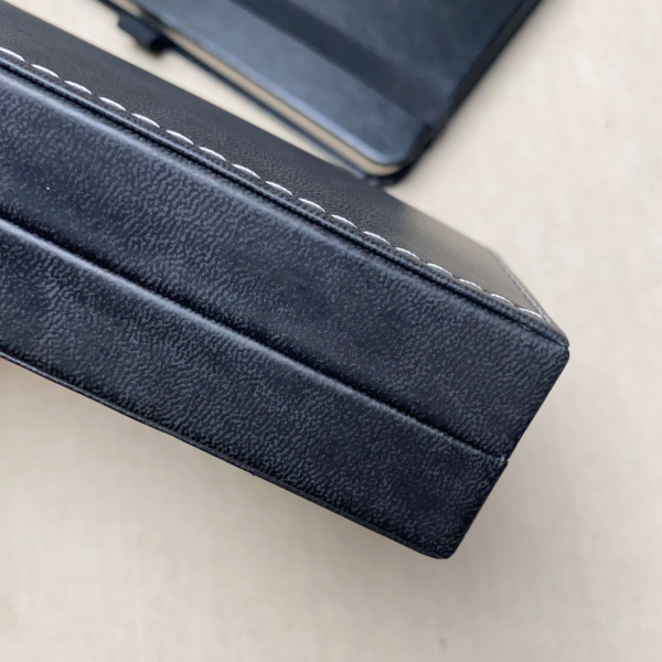 Подарунковий футляр для 1/2 ручок F-05 екошкіра (чорний)