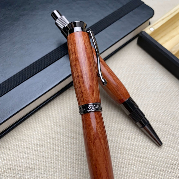 Подарунковий комплект ручок ручної роботи NV-448/131 червоне дерево - падук