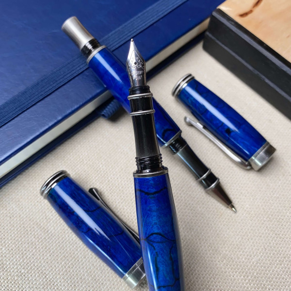 Подарунковий комплект ручок ручної роботи NV-234 дерево шпальтового бука (модифіковане)