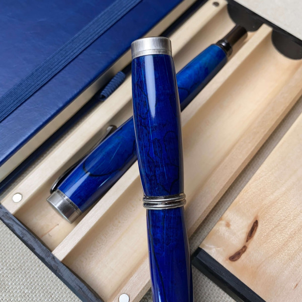 Подарунковий комплект ручок ручної роботи NV-234 дерево шпальтового бука (модифіковане)