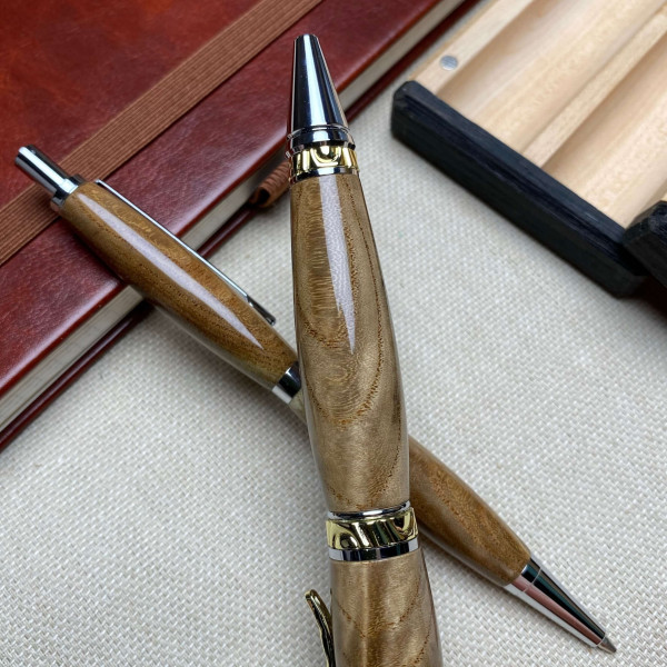 Подарунковий комплект ручної роботи: ручка + олівець NV-057/002 японське коркове дерева