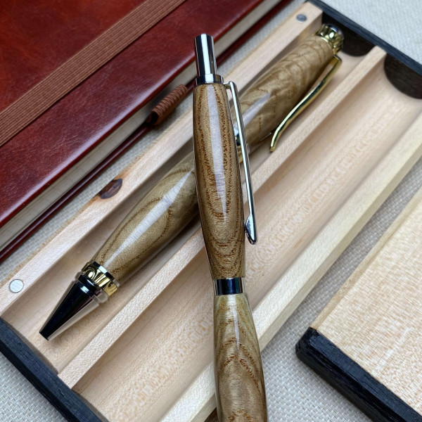 Подарунковий комплект ручної роботи: ручка + олівець NV-057/002 японське коркове дерева