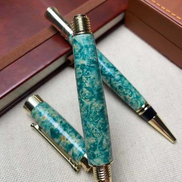 Унікальний комплект ручок ручної роботи NV-341/173 деревина капового клена (модифікована)