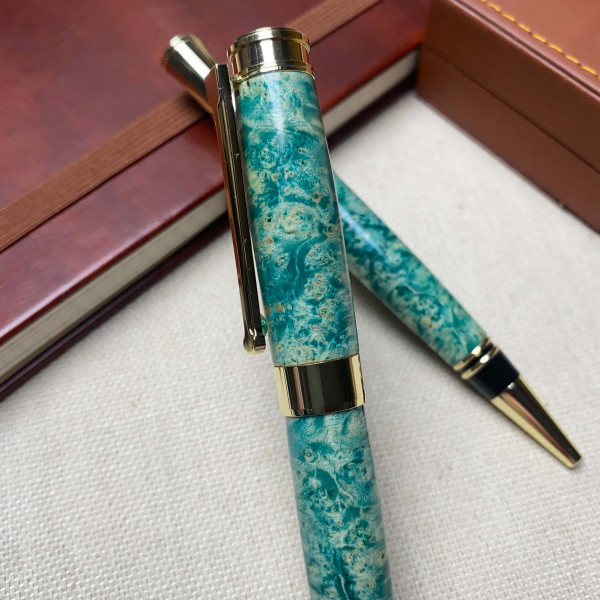 Унікальний комплект ручок ручної роботи NV-341/173 деревина капового клена (модифікована)