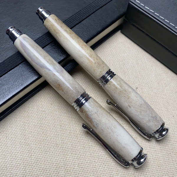 Подарунковий комплект ручок ручної роботи NV-355 справжній оленячий ріг