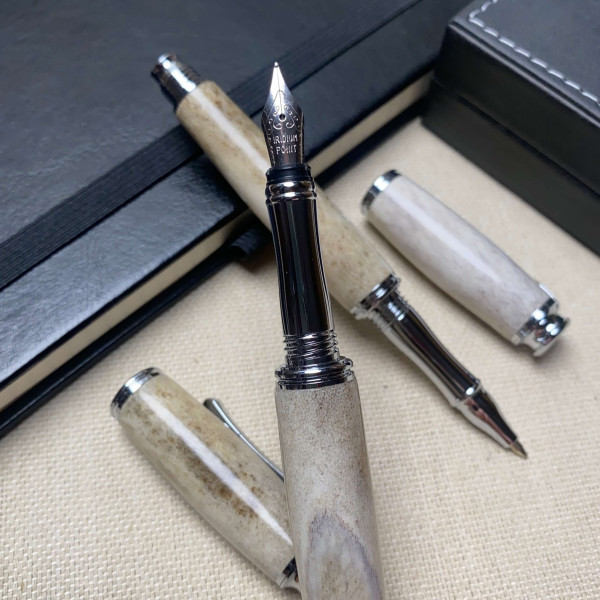 Подарунковий комплект ручок ручної роботи NV-355 справжній оленячий ріг