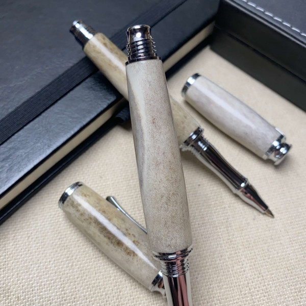 Подарунковий комплект ручок ручної роботи NV-355 справжній оленячий ріг