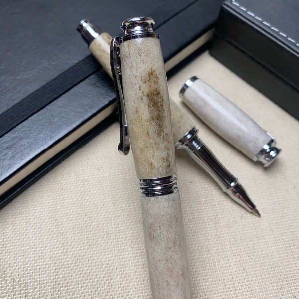 Подарунковий комплект ручок ручної роботи NV-355 справжній оленячий ріг