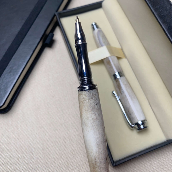 Подарунковий комплект ручок ручної роботи NV-355 справжній оленячий ріг