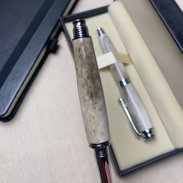 Подарунковий комплект ручок ручної роботи NV-355 справжній оленячий ріг