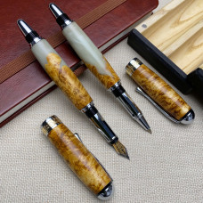 Комплект ручок NV-210, дерево капового клена та епоксидна смола