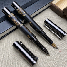 Подарунковий комплект ручок NV-452 дерево мореного дуба та золота поталь