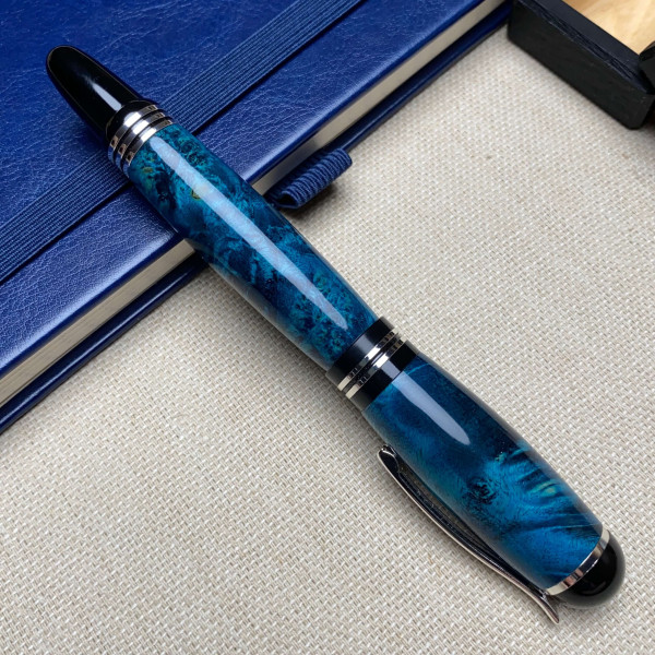 Унікальна перова ручка NV-071 ручної роботи, виготовлена із деревини капового клена