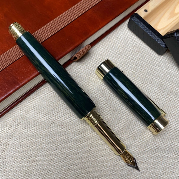 Перова ручка ручної роботи NV-341 модифіковане дерево горіха