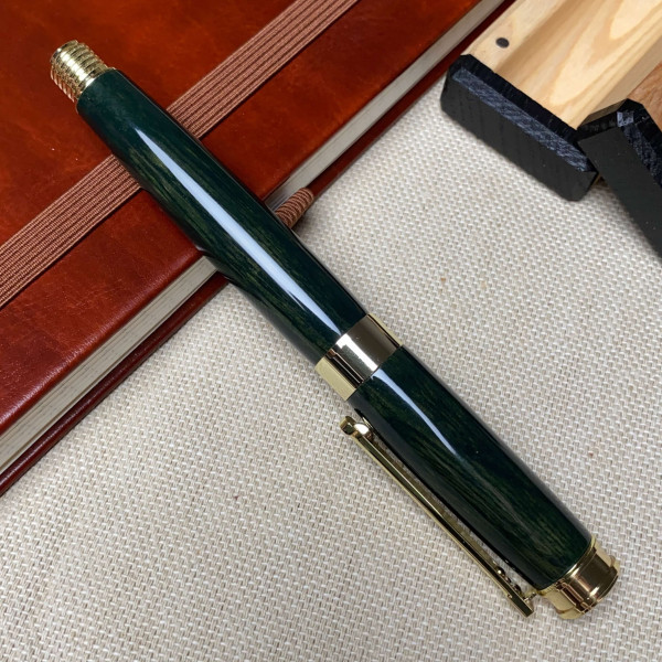 Перова ручка ручної роботи NV-341 модифіковане дерево горіха