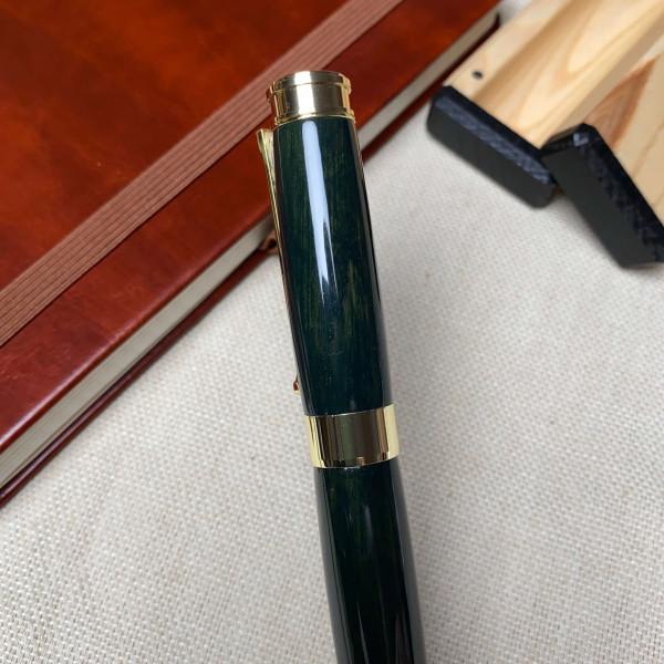 Перова ручка ручної роботи NV-341 модифіковане дерево горіха