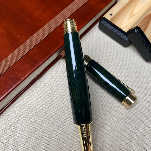 Перова ручка ручної роботи NV-341 модифіковане дерево горіха