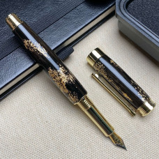 Перова ручка NV-341 дерево мореного дуба і золота поталь