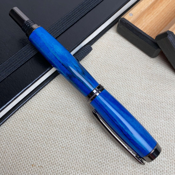 Унікальна перова ручка ручної роботи NV-051 дерево сосни (модифіковаре)