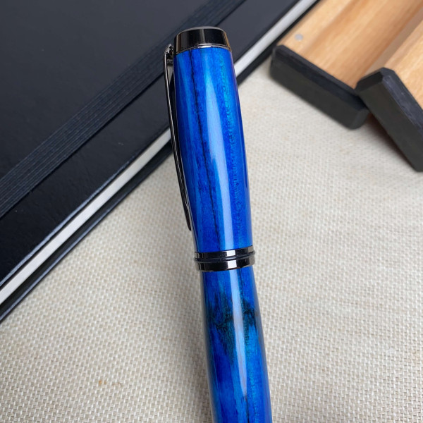 Унікальна перова ручка ручної роботи NV-051 дерево сосни (модифіковаре)