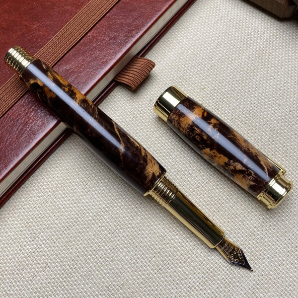Перова ручка ручної роботи NV-341, модифіковане дерево клена