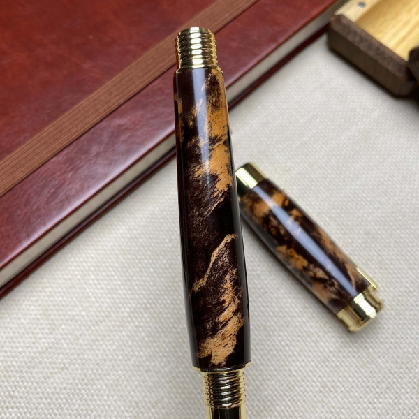 Перова ручка ручної роботи NV-341, модифіковане дерево клена