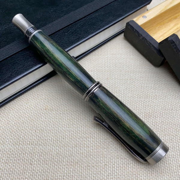 Перова ручка ручної роботи NV-234 модифіковане дерево сосни