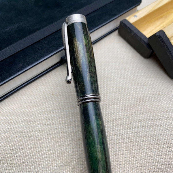 Перова ручка ручної роботи NV-234 модифіковане дерево сосни