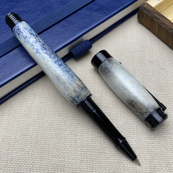 Унікальна подарункова ручка-ролер NV-341 ручної роботи, справжній оленячий ріг