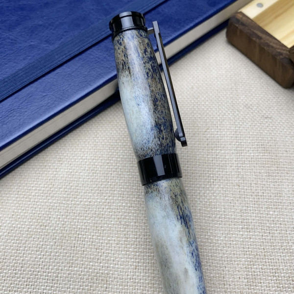 Унікальна подарункова ручка-ролер NV-341 ручної роботи, справжній оленячий ріг