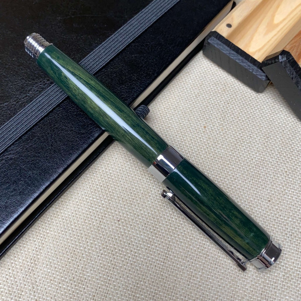 Ручка-ролер ручної роботи NV-341 модифіковане дерево горіха