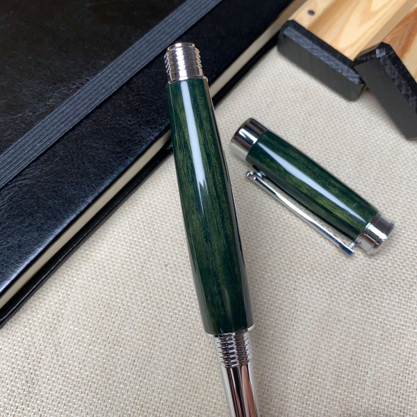 Ручка-ролер ручної роботи NV-341 модифіковане дерево горіха