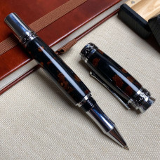 Унікальна ручка-ролер NV-516 справжні кипарисові шишки та епоксидна смола