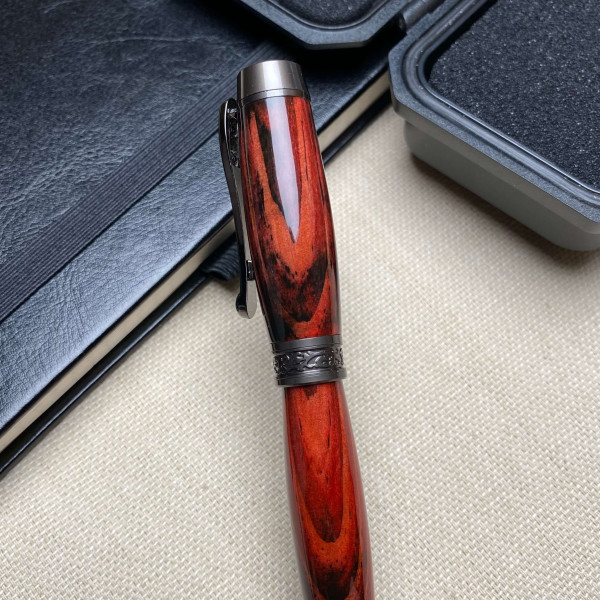 Ручка-ролер ручної роботи NV-308 модифіковане дерево сосни