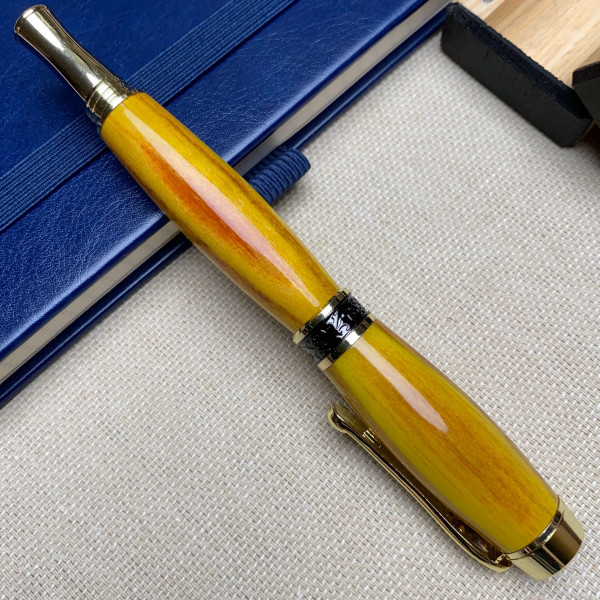 Унікальна ручка-ролер ручної роботи NV-308 виготовлена із модифікованої деревини сосни