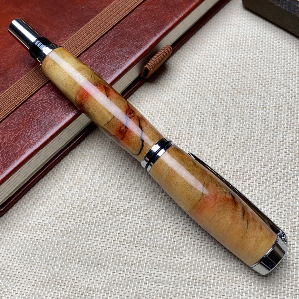 Унікальна ручка-ролер ручної роботи NV-051 дерево клена та епоксидна смола