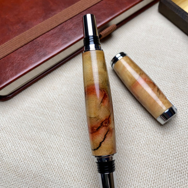 Унікальна ручка-ролер ручної роботи NV-051 дерево клена та епоксидна смола